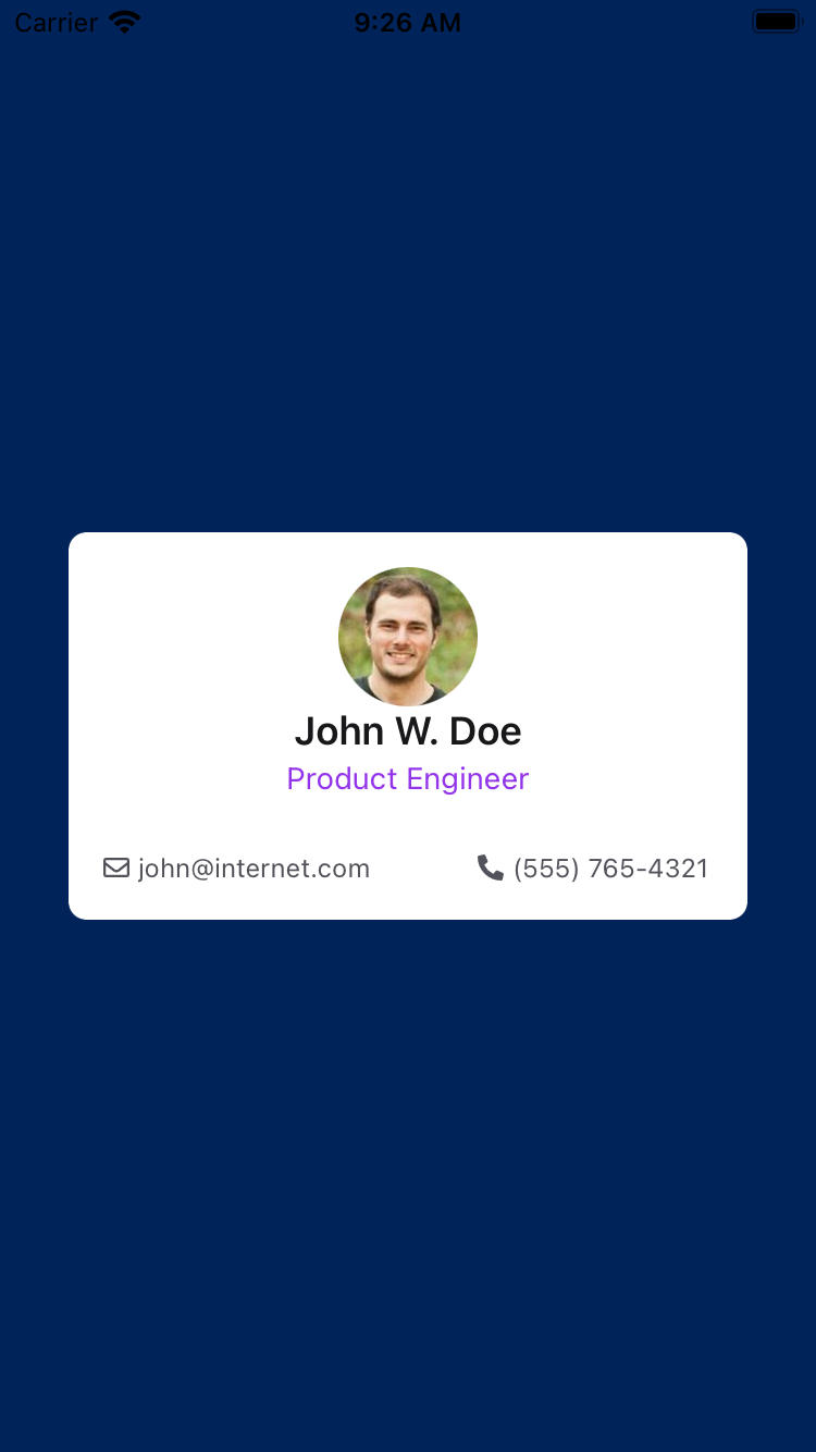 iOS Screen - Example